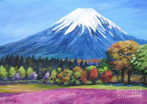 Clear Day Mount Fuji Painting By John Clark