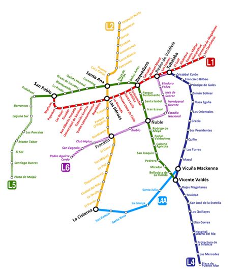 Santiago De Chile Mapa Del Metro Horarios Y Tarifas