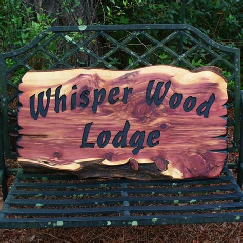 Live Edge Wood Sign Wooden Cedar Carve Cabin Outdoor Etsy