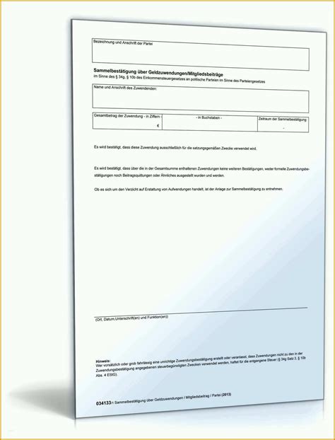 Wenn die empfangende organisation als gemeinnützig oder als politische partei anerkannt ist. Modisch Spendenbescheinigung Sachspende Vorlage Süß ...