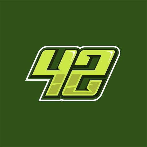Premium Vector Racing Number 42 Logo Design Vector