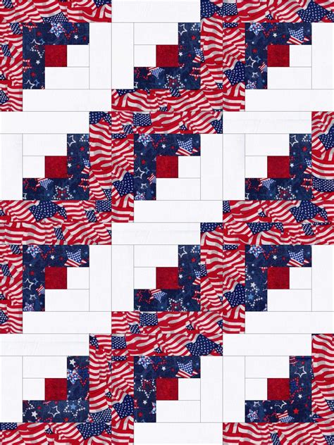 This Patriotic Quilt Kit Is Easy To Sew And Has A Lot Of Color Perfect