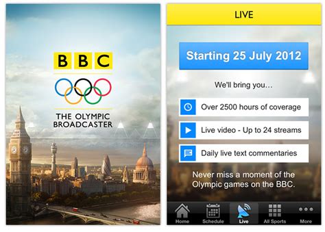 Watch original olympic films and documentaries. BBC launches Olympics iPhone app with 24 live streams ...