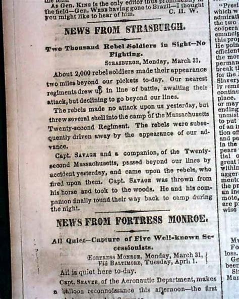 1862 Civil War Newspaper Brunswick Georgia
