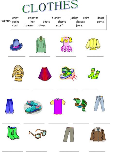 Clothes Interactive And Downloadable Worksheet Check Your Answers