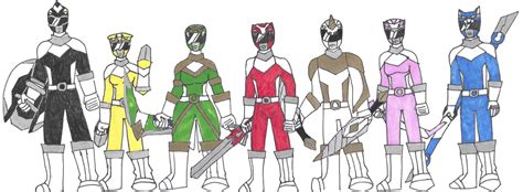 Metamorphin Power Rangers Full Team By Starfighteromega On Deviantart