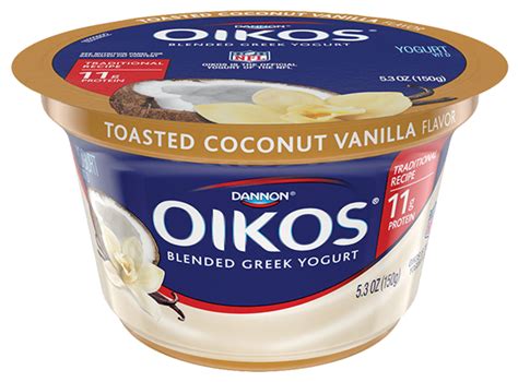Dannon Oikos Traditional Greek Yogurt Toasted Coconut Vanilla Flavor