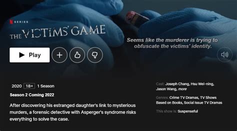 The Victims Game Season 2 Netflix Release Date Cast