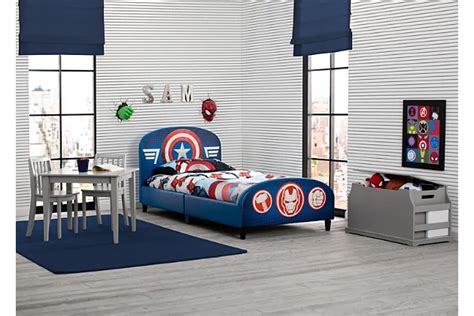 Delta Children Marvel Avengers Upholstered Twin Bed Ashley