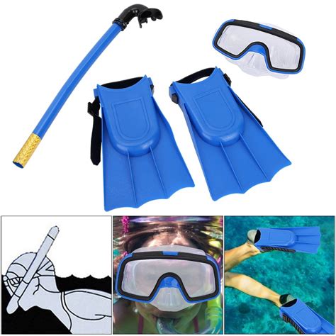 Kritne Diving Equipmentkids Diving Goggle Mask Breathing Tube Fins