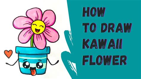 How To Draw A Kawaii Houseplant Cute And Easy Flower Drawing Youtube