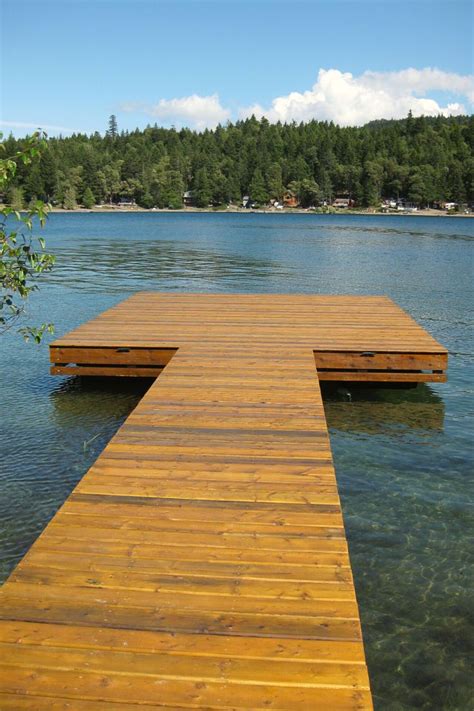 Diy Wooden Dock With Dock Floats And Wooden Decking Included
