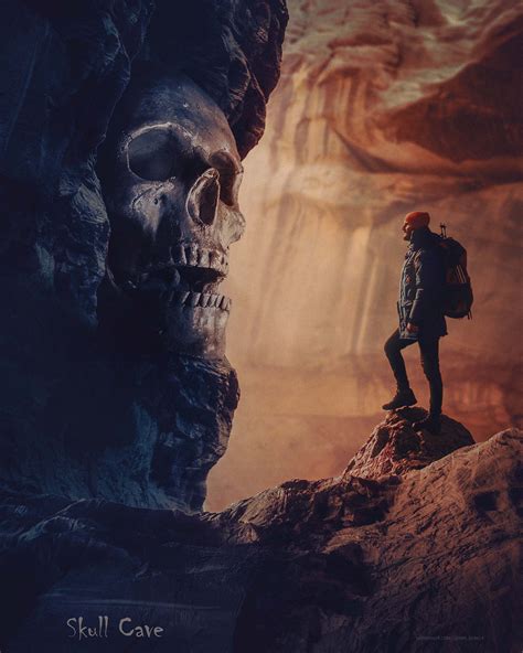 I Created A Skull Cave Photo Manipulation With Free Stock Images In