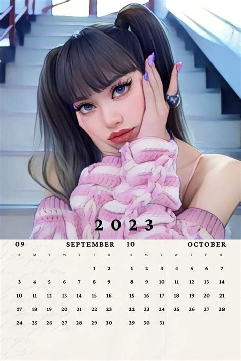 Blackpink Lisa Calendar 2023 Kpop Army Planner Digital Etsy In