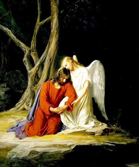 Jesus Confortado Por Un Angel Del Cielo En El Monte De Getsemani