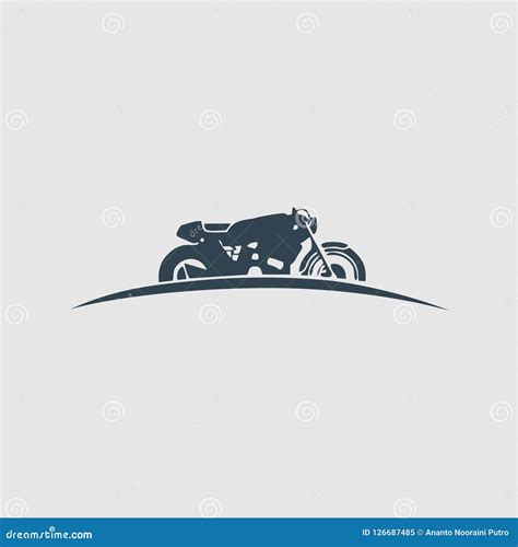 The Motorcycle Monogram Logo Inspiration Stock Image Illustration Of