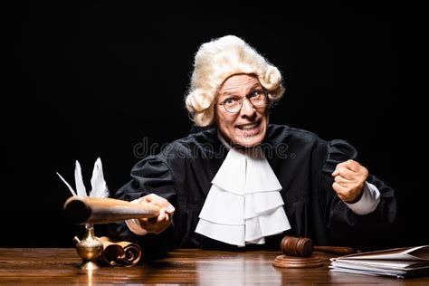 Angry Judge In Judicial Robe Stock Photo Image Of Emotional Emotion