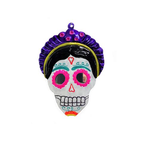 Mirror Skull M Woman Purple Mexican Kitsch Kitchen