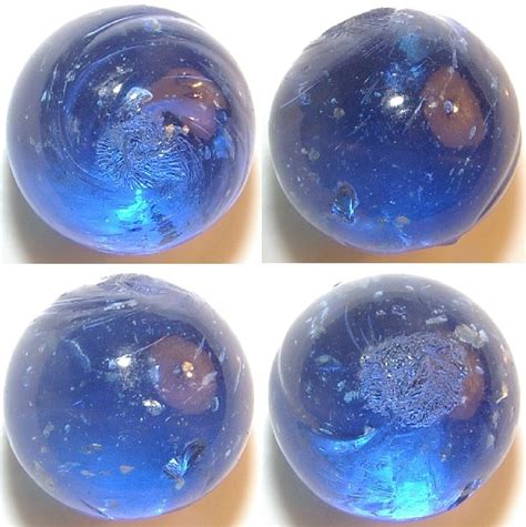 German Handmade Cobalt Blue Clearie Marble Glass Marbles Marble Marble Art