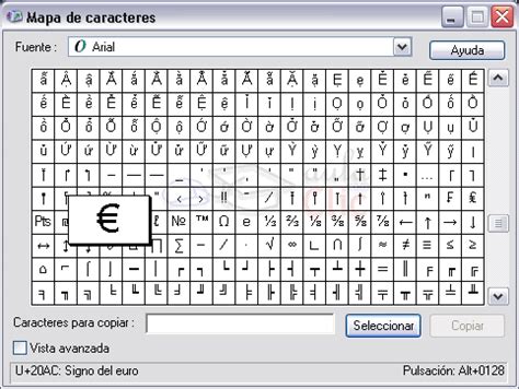 Mapa De Caracteres Mapa