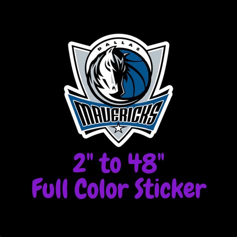 Dallas Mavericks Full Color Vinyl Sticker Hydroflask Decal Etsy
