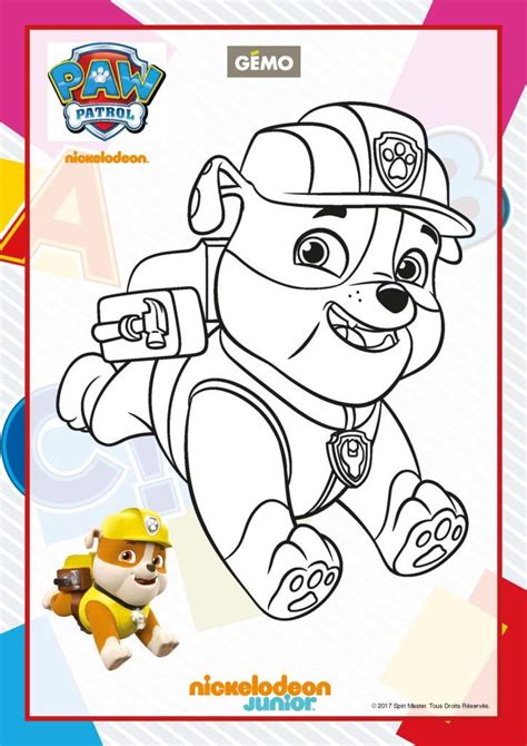 4.95 €, ab 40€ kostenlos. Paw Patrol Ausmalbilder - Bulldog Rubble | Ausmalbilder, Paw patrol ausmalbilder, Ausmalen