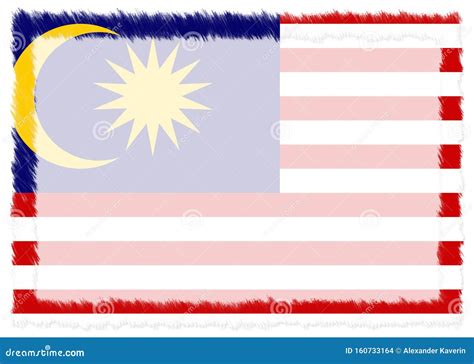 Border Made With Malaysia National Flag Stock Illustration