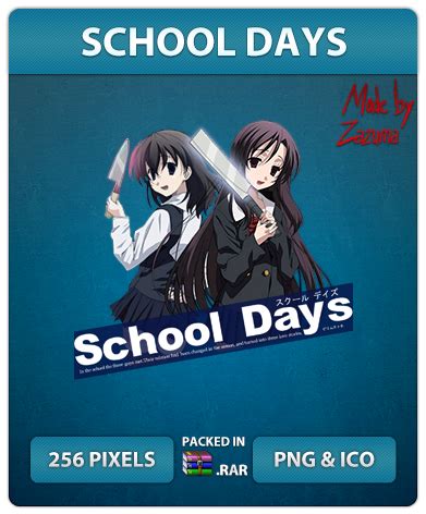 School Days Anime Icon By Zazuma On DeviantArt