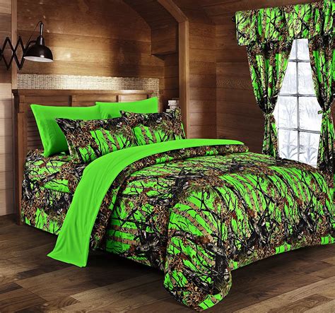 Staples in home bedding, bed comforter sets offer a variety of benefits. Regal Comfort - BioHazard Green Camouflage Full 8pc ...