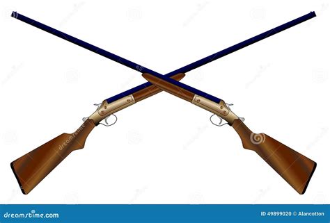 Crossed Shotguns Stock Photography 49899020