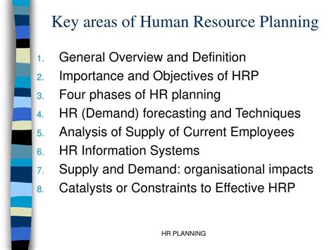 Ppt Key Areas Of Human Resource Planning Powerpoint Presentation