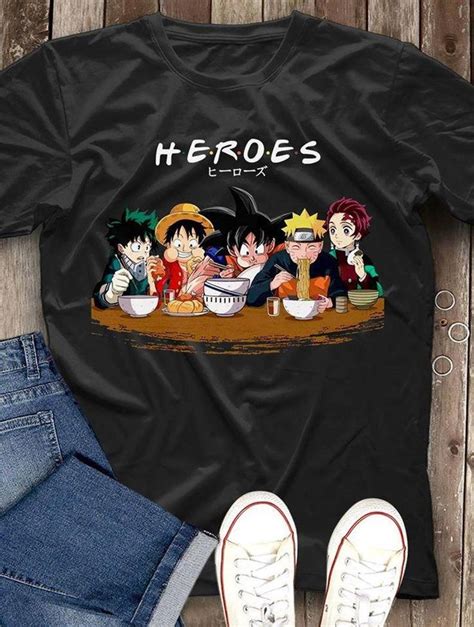 Round 5 luffy can be a great distraction for goku as they have similar personalities and luffy can take/dish out lots of physical damage. Demon Slayer Goku Luffy Naruto Heroes T Shirt Funny Heroes | Etsy | Naruto clothing, Anime shirt ...