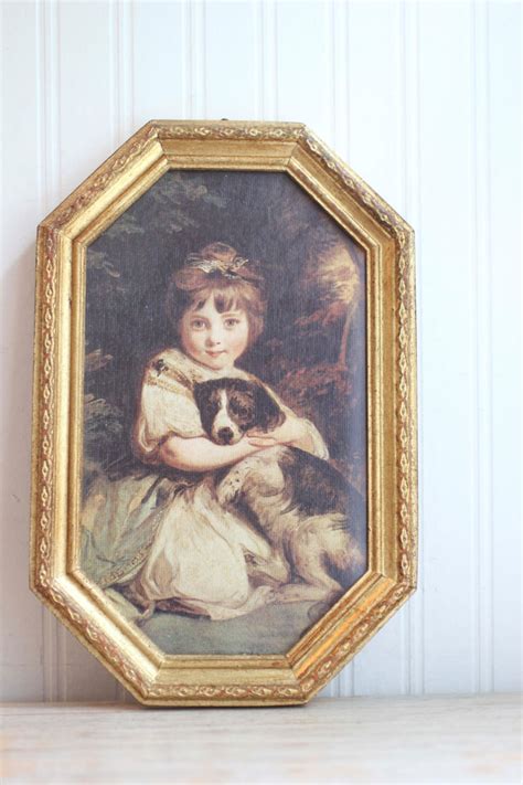 Joshua Reynolds Print Girls Portrait Girl And Dog Framed Etsy