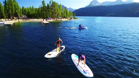 Redfish Lake Paddle Boarding And Aerial Tour Youtube