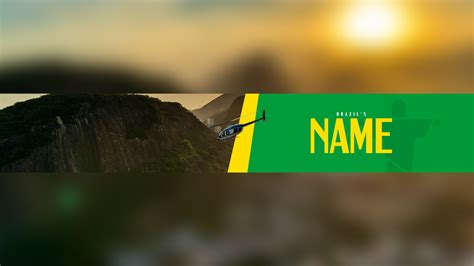 Free Brazil Youtube Banner Template 5ergiveaways