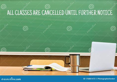 Warning Showing That All Classes Have Been Cancelled Until Further