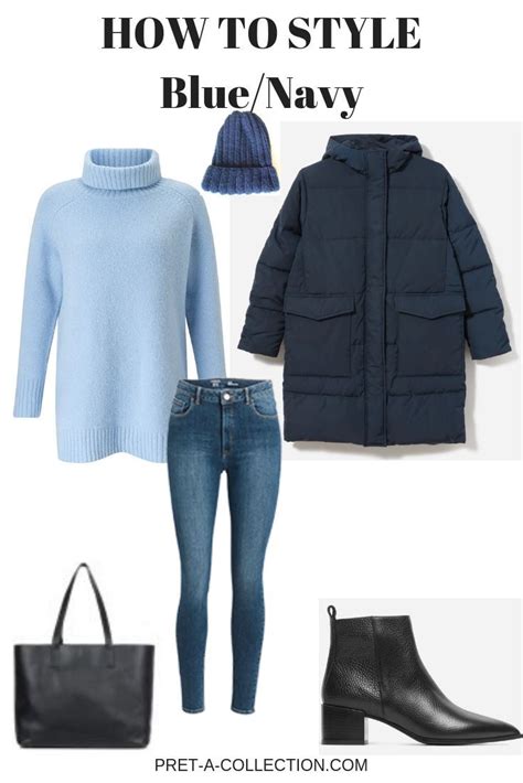 How To Style Add Bluenavy To A Capsule Wardrobe Warm Outfits Winter