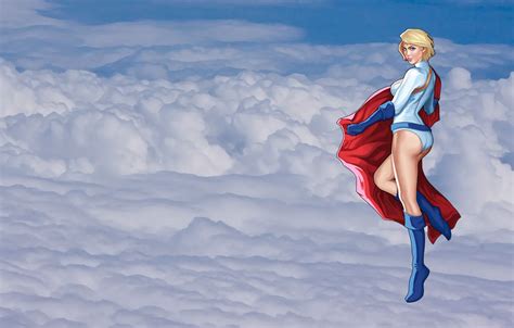 Обои девушка облака комикс героиня Dc Comics Power Girl Karen Starr Kara Zor L картинки