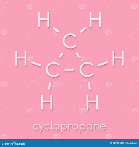 Cyclopropane Cycloalkane Molecule It Is An Inhalation Anaesthetic