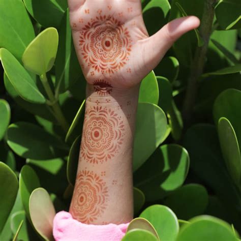 Easy Mandala Henna Tattoo Sticker Stencil Shop Mihenna Today