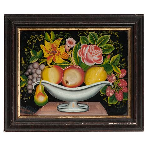 Reverse Painted Still Life On Glass Cowans Auction House The