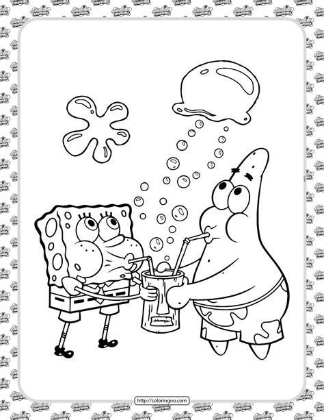 Spongebob And Patrick Coloring Sheet