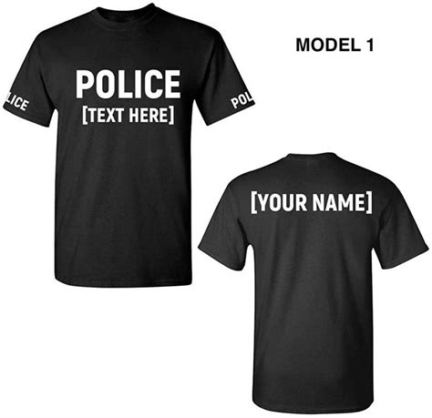 Custom Police T Shirt Unisex Customized Police Department Etsy