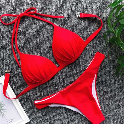 Buy Swimsuit Bikini 2019 Mujer Push Up Bikini Set
