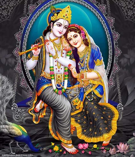 Lord Krishna Bring Divine Love Wallpaper With Radha Rani Hinduwallpaper