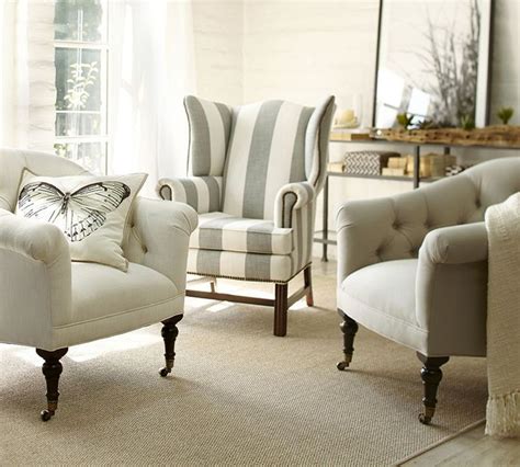 These measurements are provided for guidance only. Thatcher Upholstered Wingback Chair | Pottery Barn AU ...