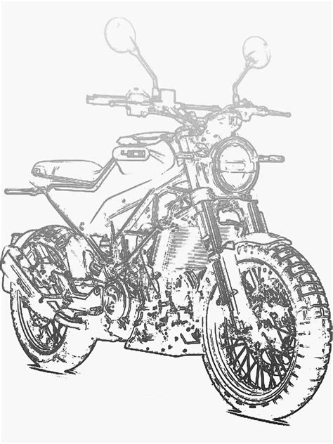 Husqvarna Svartpilen Pencil Silhouette Motorcycle Art Naked Bike Roadster Sticker For Sale