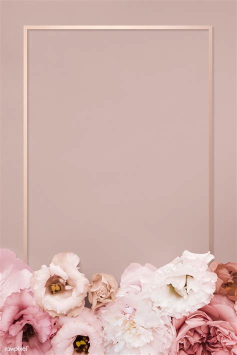 Beautiful Pink Floral Rectangle Frame Premium Image By Rawpixel Com