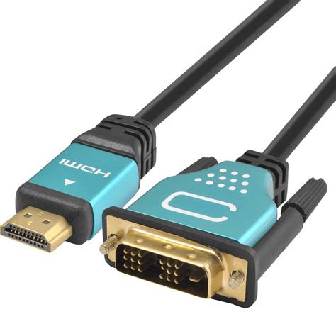 Ugreen hdmi to dvi d 24+1 pin cable gold 1080p for hdtv plasma dvd projector. Ematic EMDV166 DVI-D to HDMI Cable - 6'