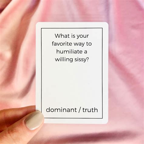 Erotic Humiliation Truth Or Dare Sissy Edition Kinky Bdsm Etsy Uk